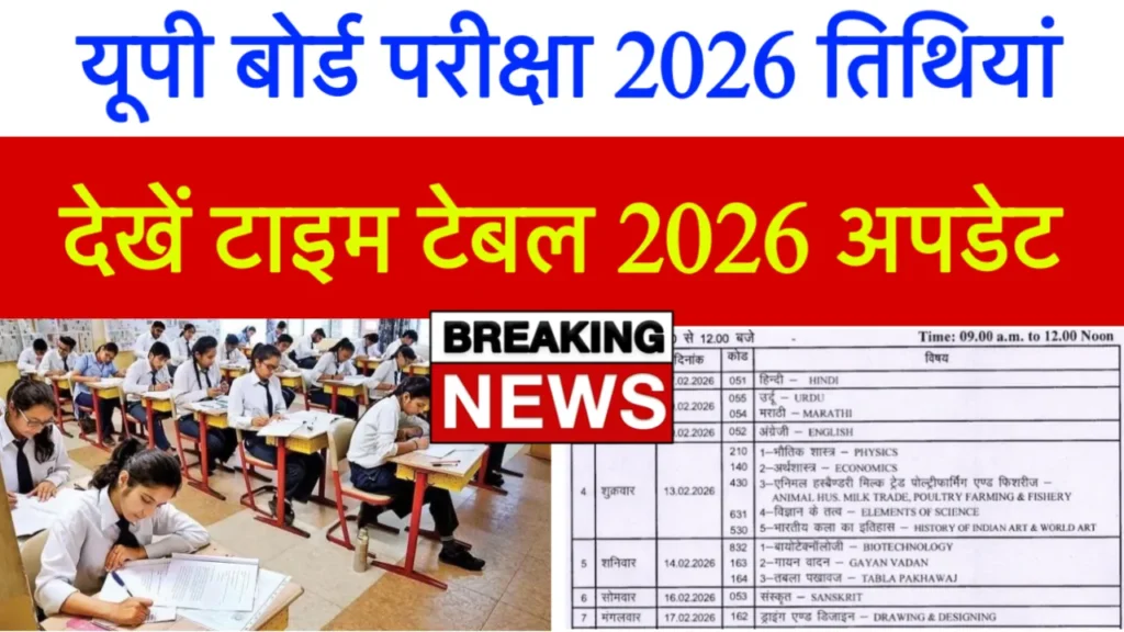 UP Board 2026, UP Board Exam 2026, UP Board Time Table 2026, UP Board Date Sheet 2026, UP Board 10th Exam 2026, UP Board 12th Exam 2026, UPMSP Exam 2026, UP Board Syllabus 2026, UP Board Admit Card 2026, UP Board Result 2026, UP Board High School Exam 2026, UP Board Intermediate Exam 2026, UP Board 2026 परीक्षा तिथि, यूपी बोर्ड रिजल्ट 2026, यूपी बोर्ड एडमिट कार्ड 2026, यूपी बोर्ड सिलेबस 2026, UPMSP 2026 Updates, UP Board Latest News, UP Board Practical Exam 2026, UP Board Compartment Exam 2026, UP Board Grading System, upmsp.edu.in, upresults.nic.in, UP Board परीक्षा 2026
