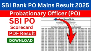 SBI PO Mains Result 2025