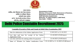 Delhi Police Constable Vacancy 2025