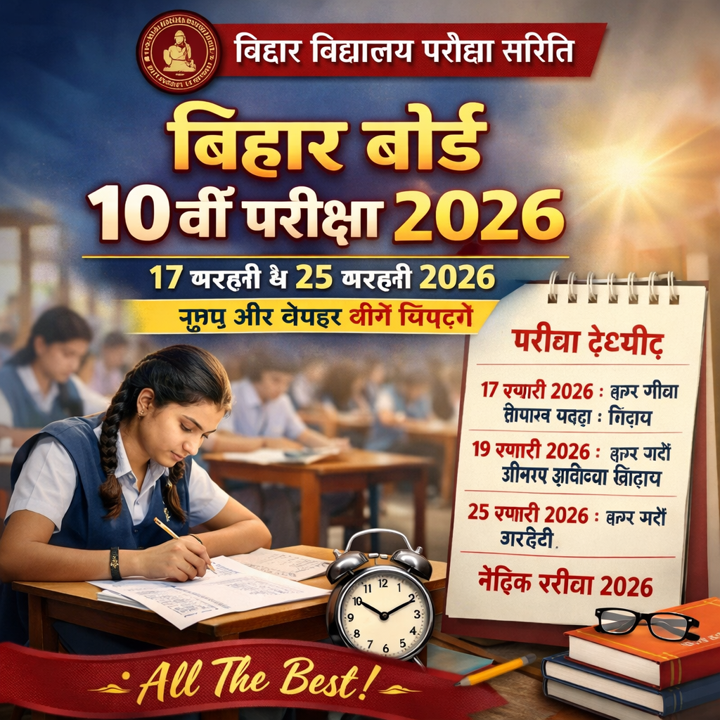 Bihar Board 10th Exam 2026